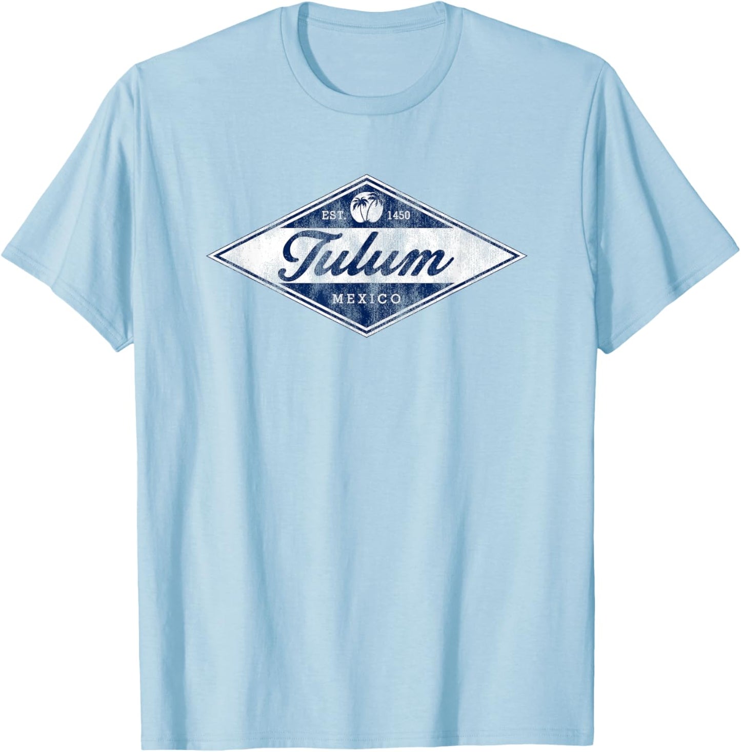 Vintage Tulum Mexico Retro Badge Souvenir T-Shirt - T-Shirt | Light Blue