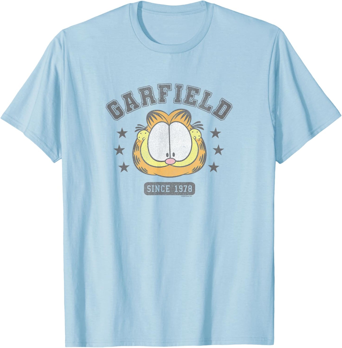 Garfield Big Face College Since 1978 T-Shirt - T-Shirt | Light Blue