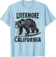 Livermore California CA Retro Surfer Beach Surf Vintage T-Shirt - T-Shirt | Light Blue