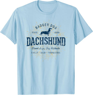Retro Dachshund Vintage T-Shirt - T-Shirt | Light Blue