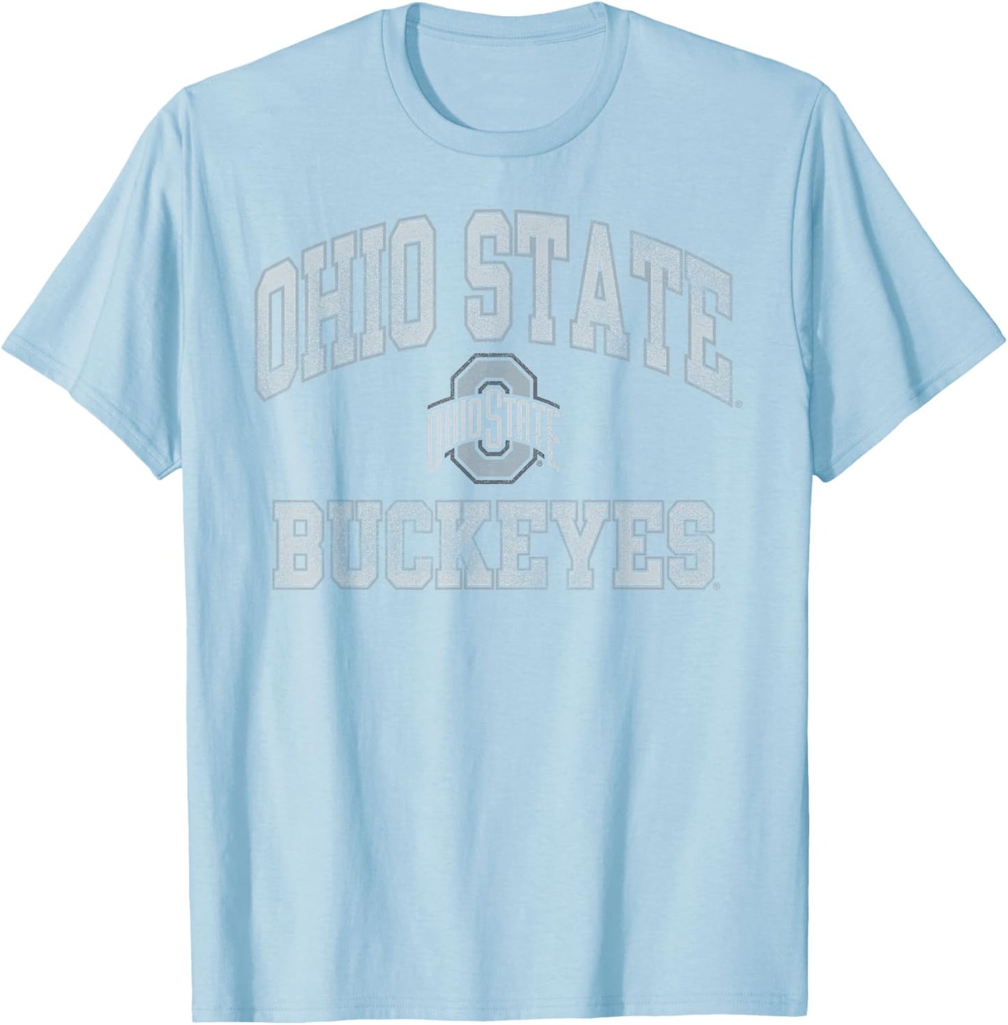 Ohio State Buckeyes Vintage Worn Red Officially Licensed T-Shirt - T-Shirt | Light Blue