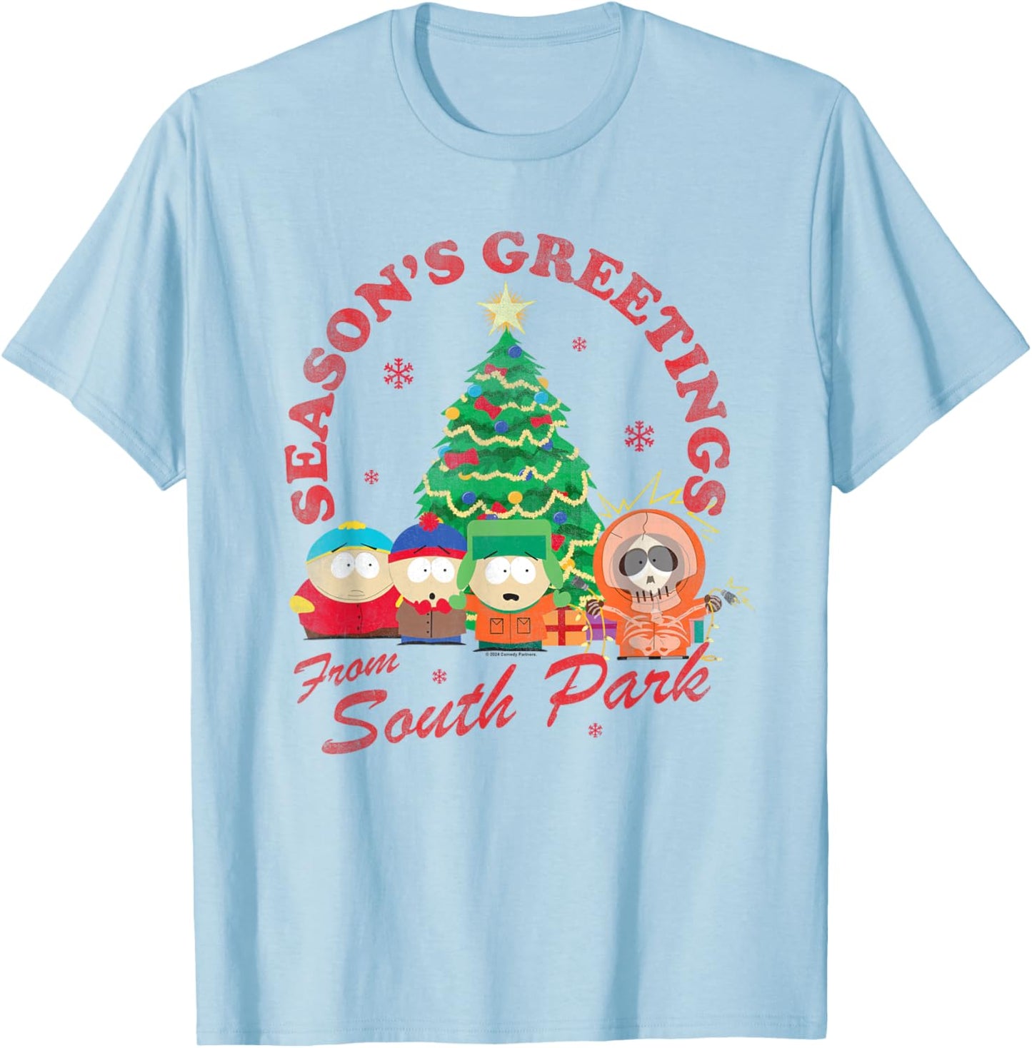 South Park Group Christmas T-Shirt - T-Shirt | Light Blue