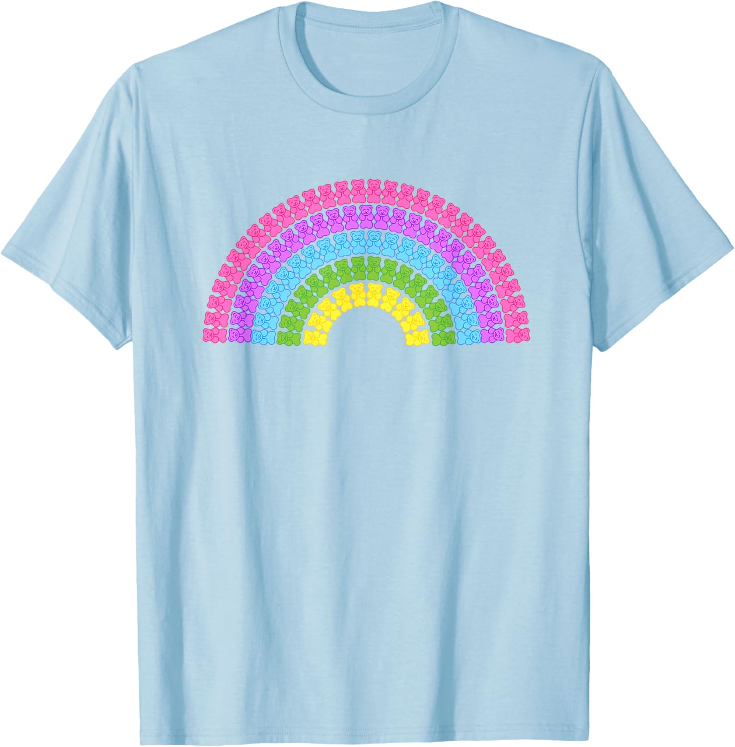 Gummy Bear Rainbow Candy T-Shirt - T-Shirt | Light Blue