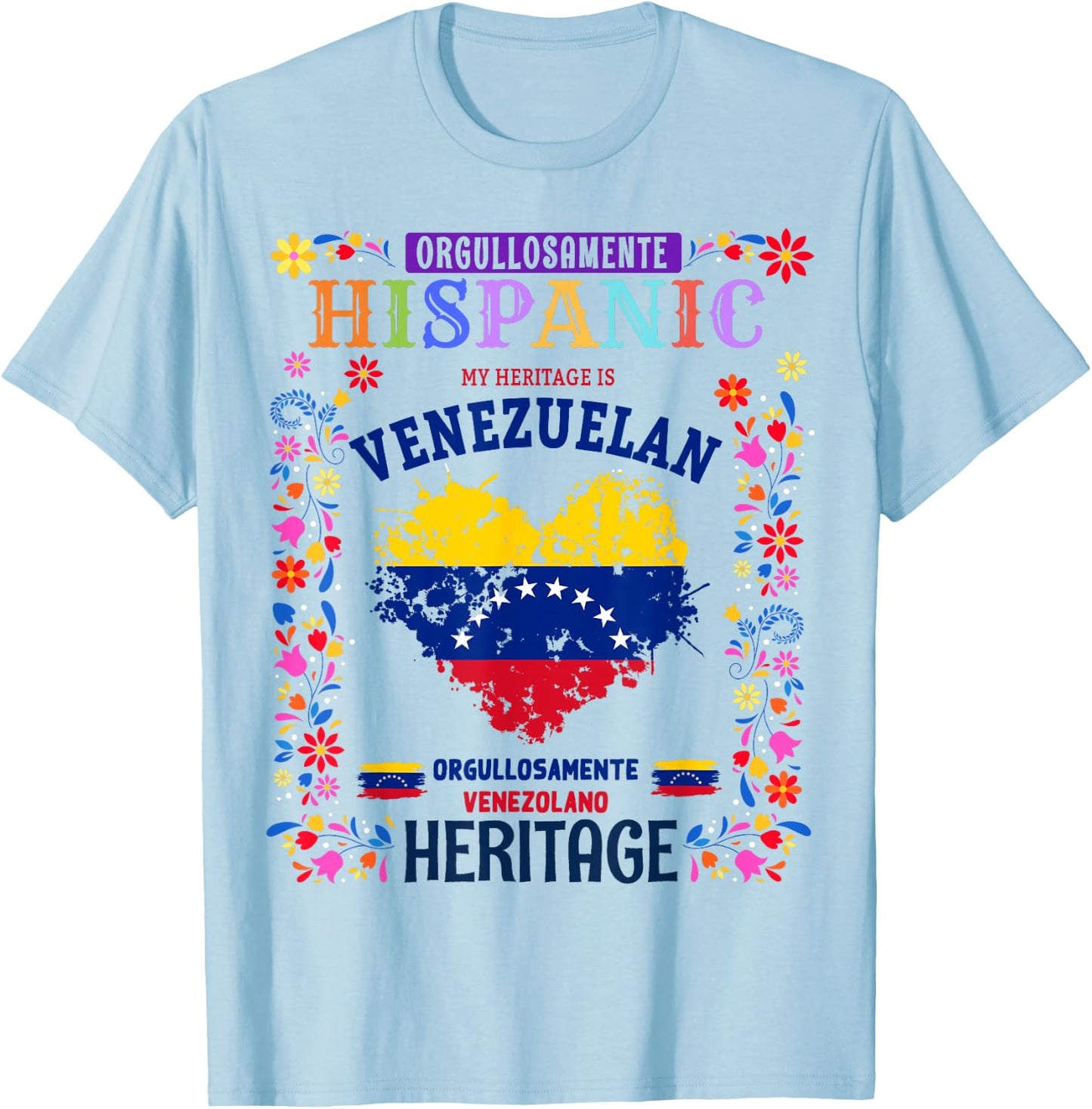 Venezuelan Flag Idea For Kids & Venezuela Latin Heritage T-Shirt - T-Shirt | Light Blue
