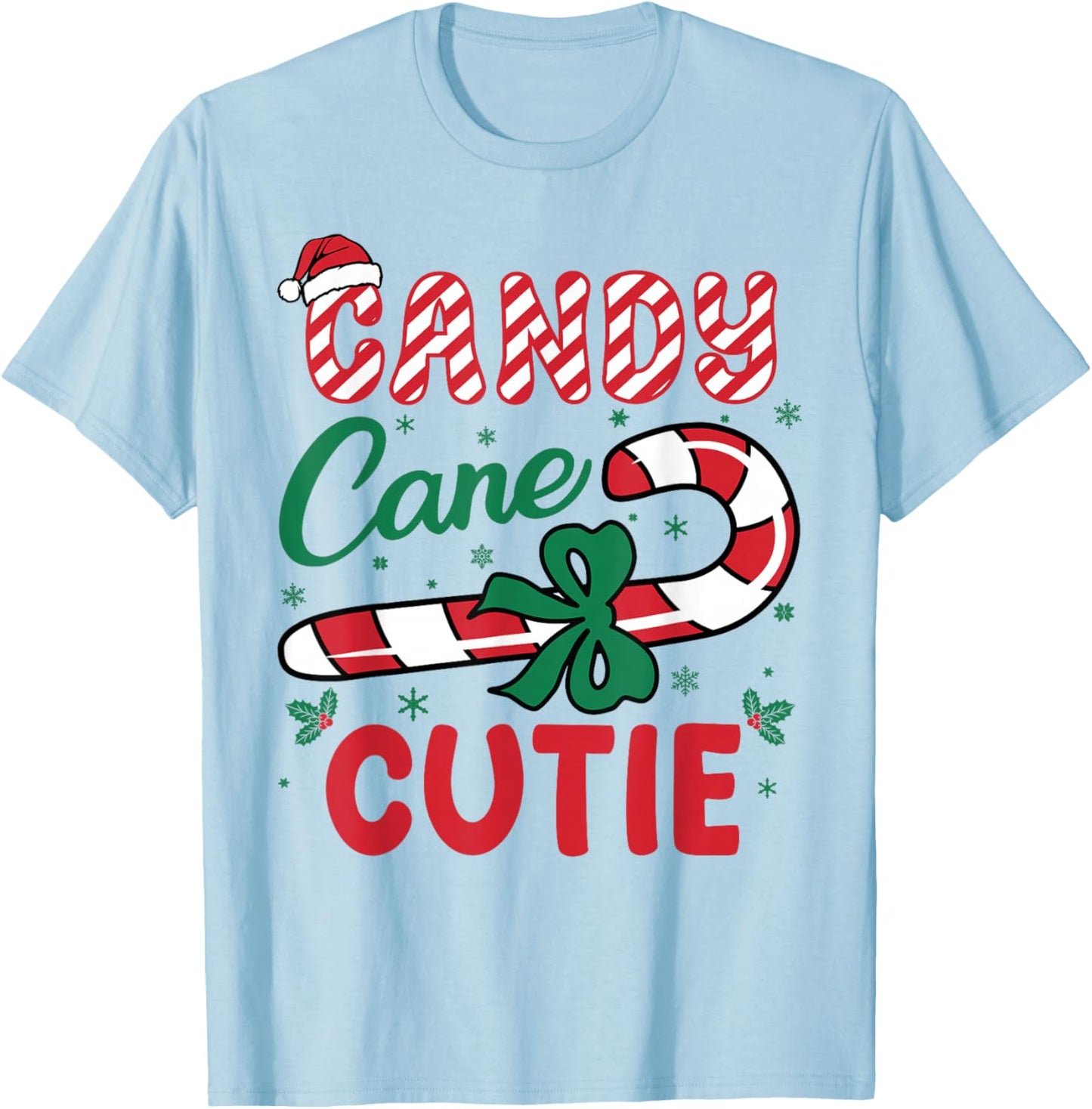 Candy Cane Cutie Funny Christmas Holiday Boys Toddlers kids T-Shirt - T-Shirt | Light Blue