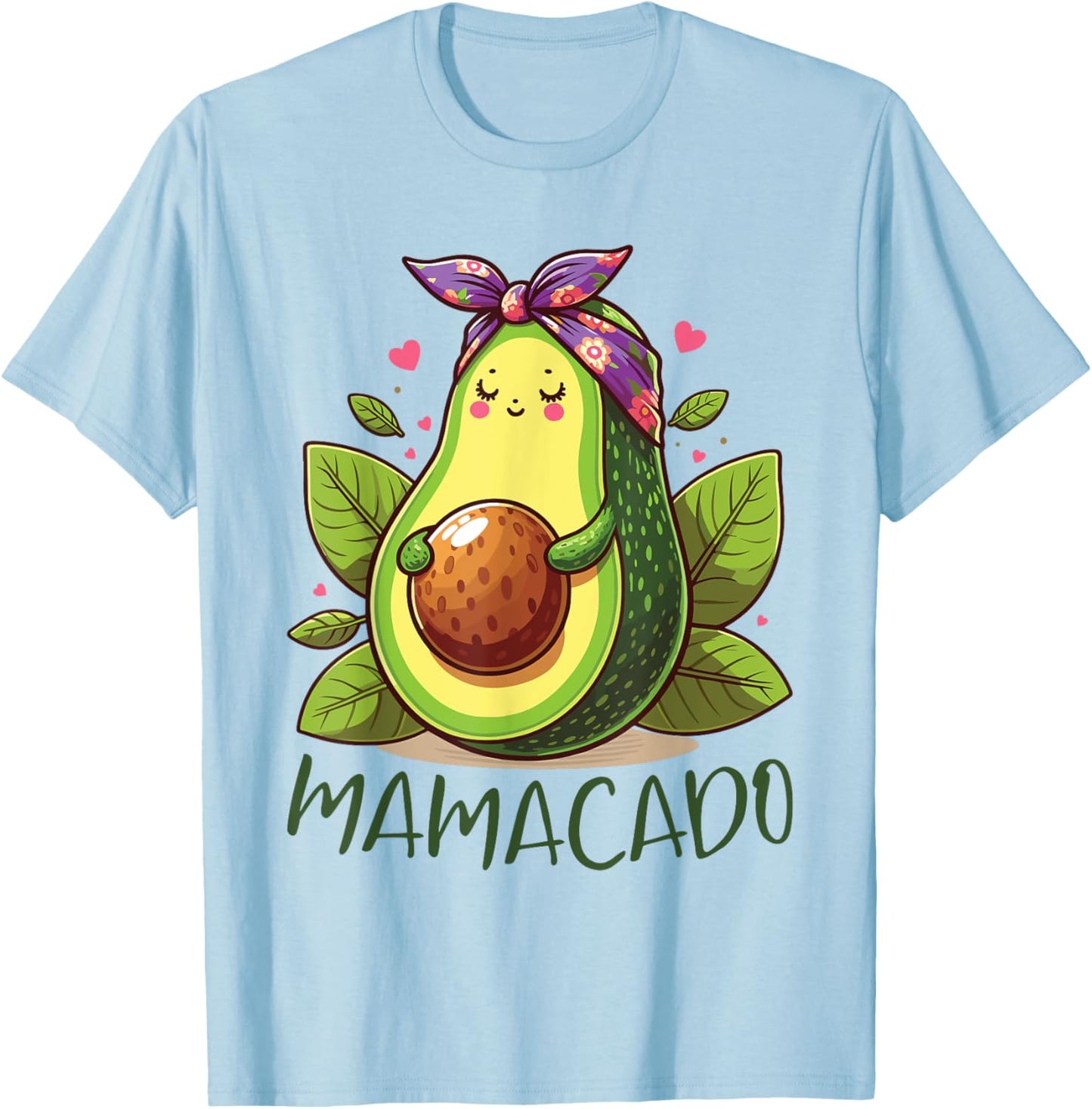 Mother's Day Avocado Lover Pregnancy Announcement Mamacado T-Shirt - T-Shirt | Light Blue