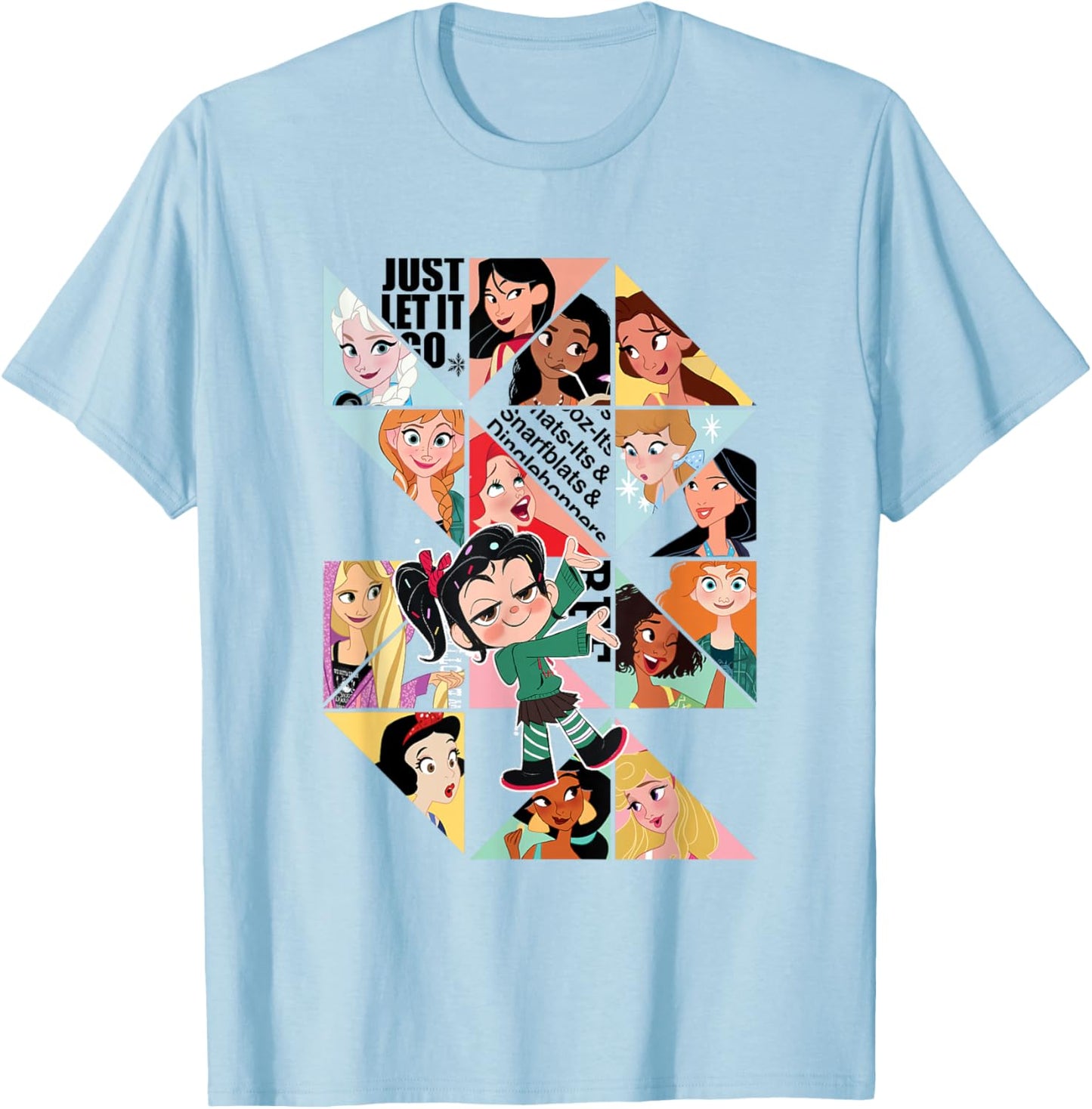 Disney Wreck-It Ralph Vanellope Presents Disney Princesses T-Shirt - T-Shirt | Light Blue