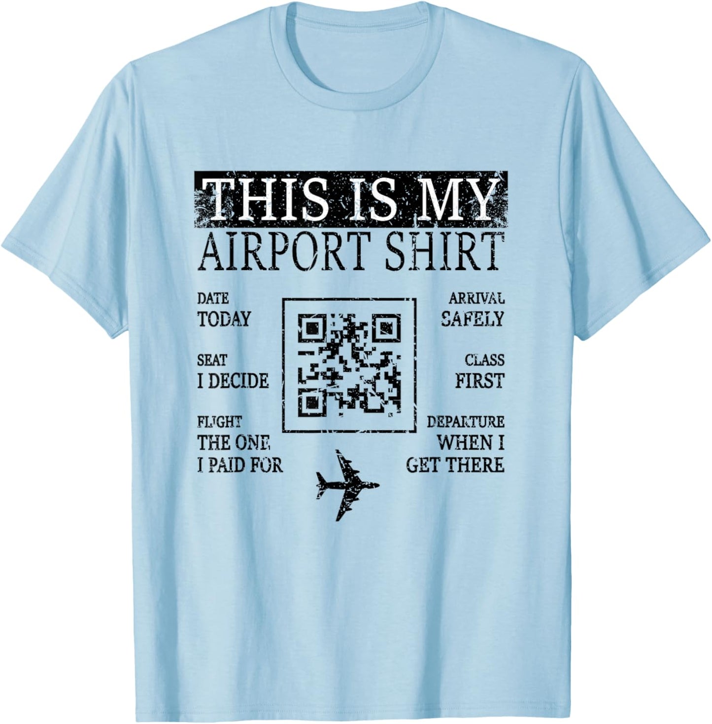 Retro This Is My Airport Shirt Matching Family Travel T-Shirt - T-Shirt | Light Blue