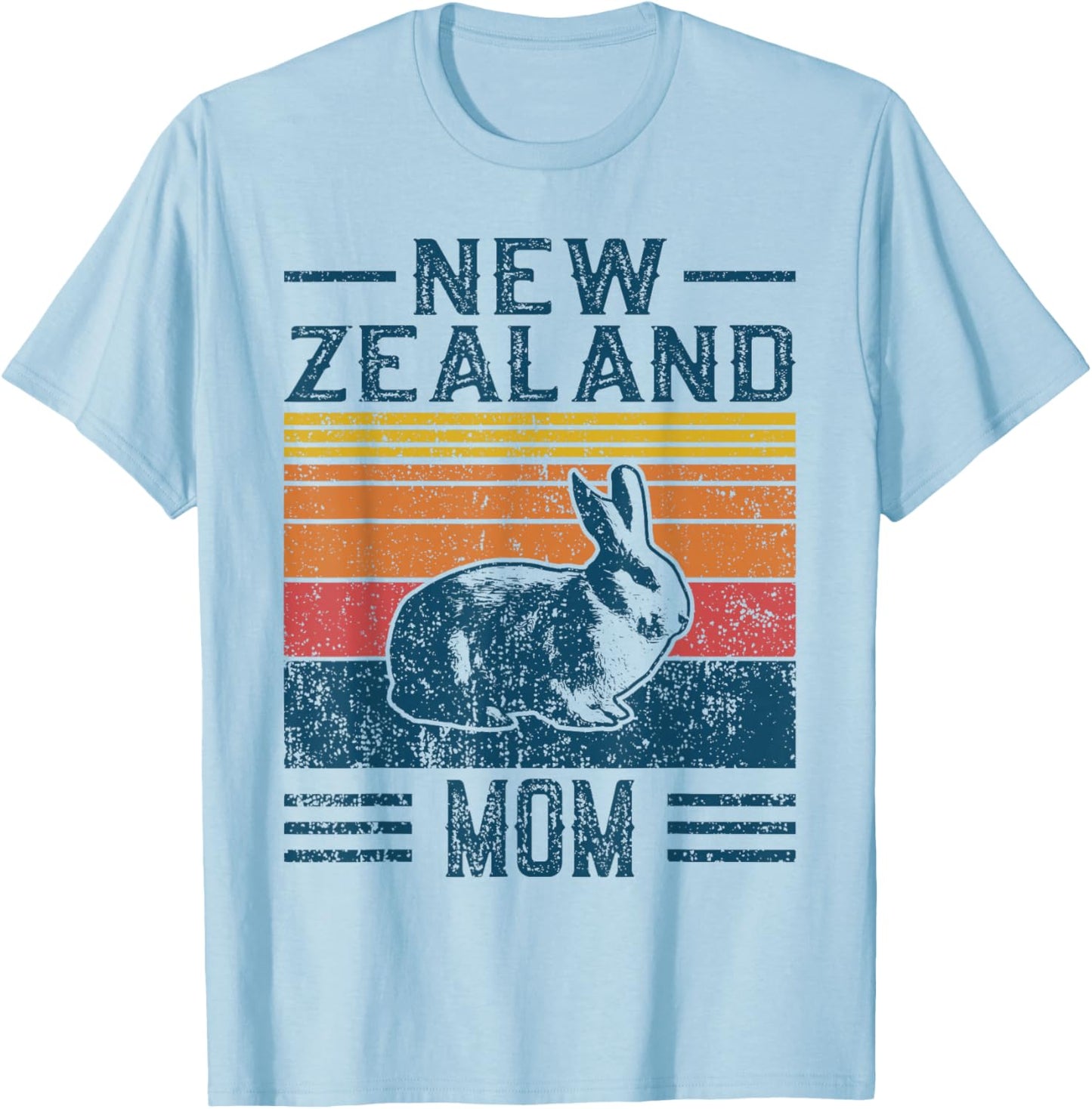 Best Rabbit Mom Women - Vintage New Zealand T-Shirt - T-Shirt | Light Blue