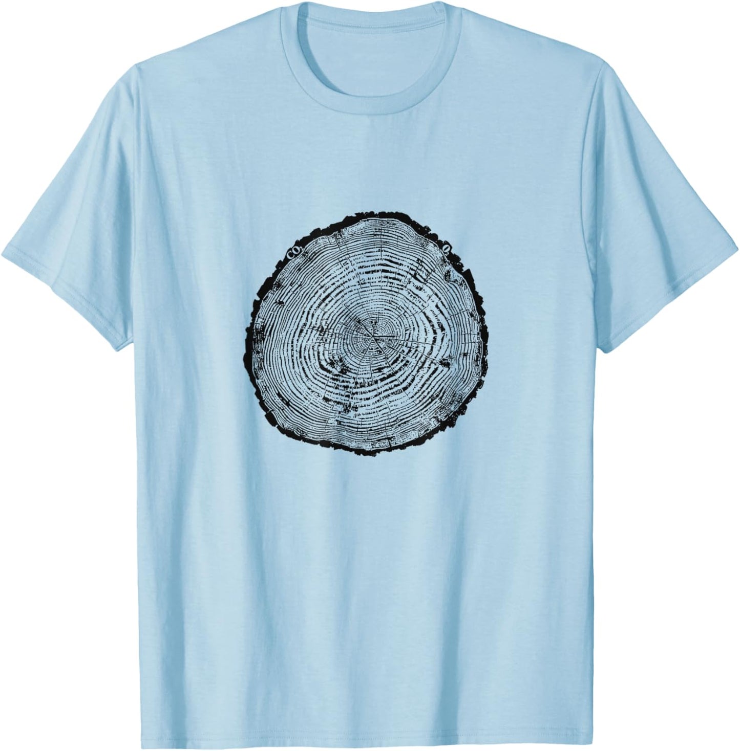 Tree Growth Rings Environmental T-Shirt - T-Shirt | Light Blue