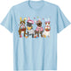 Women Pitbull Easter Bunnies Easter Dog Lover Dog Mom T-Shirt - T-Shirt | Light Blue
