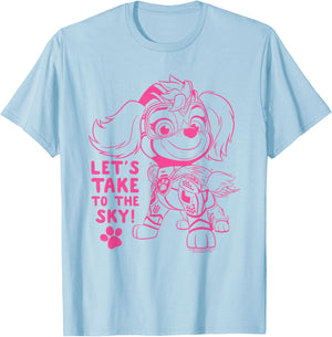 PAW Patrol: The Mighty Movie Skye Outline T-Shirt - T-Shirt | Light Blue