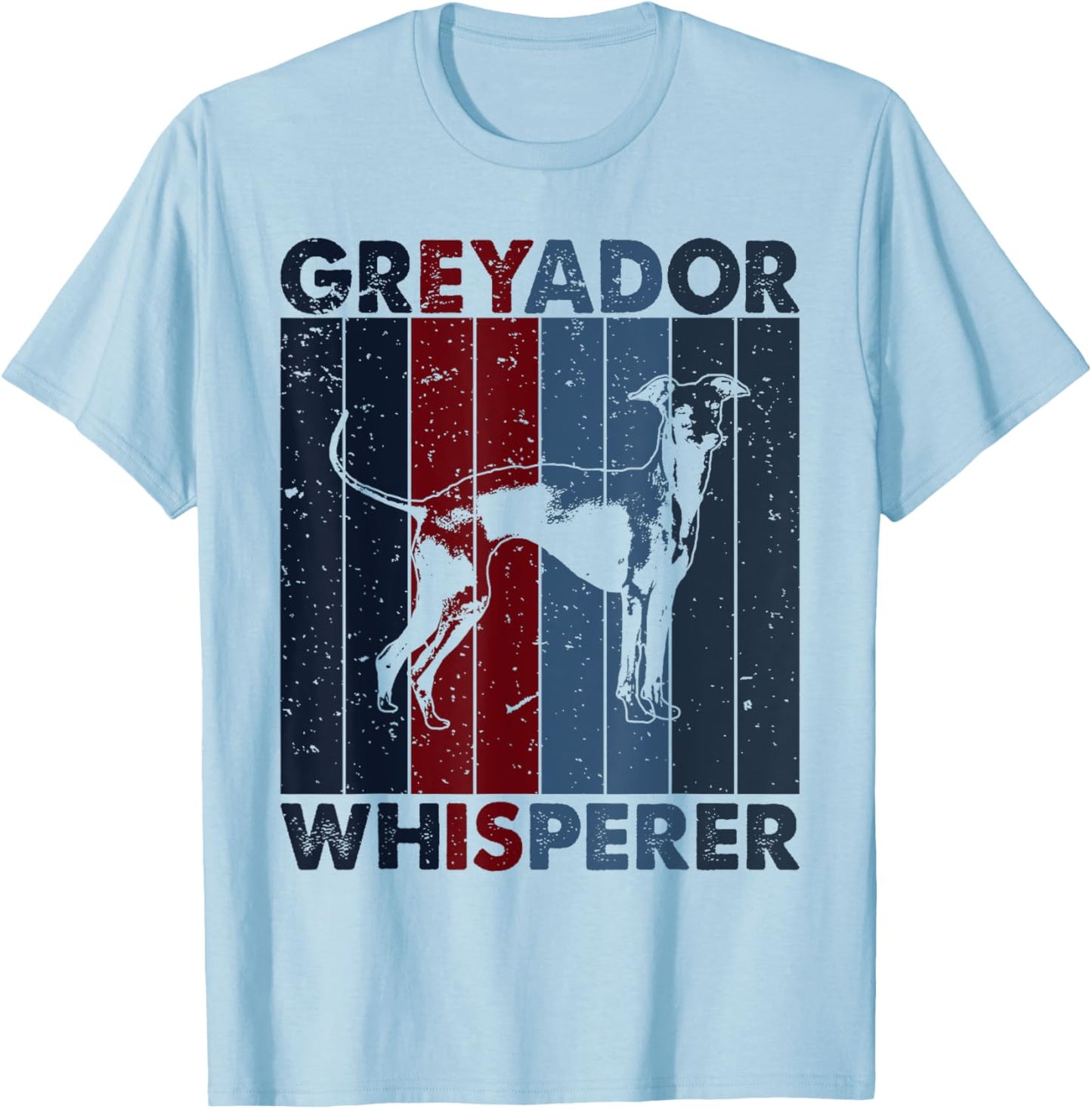 Dog Dad Mom Whisperer - Vintage Greyador T-Shirt - T-Shirt | Light Blue