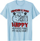 Cameras And Dogs Make Me Happy Funny Photographers Shirt T-Shirt - T-Shirt | Light Blue