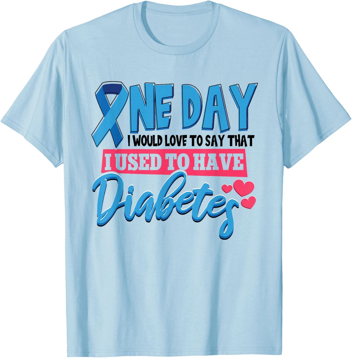Blue Ribbon Diabetes Awareness Kids T-Shirt - T-Shirt | Light Blue