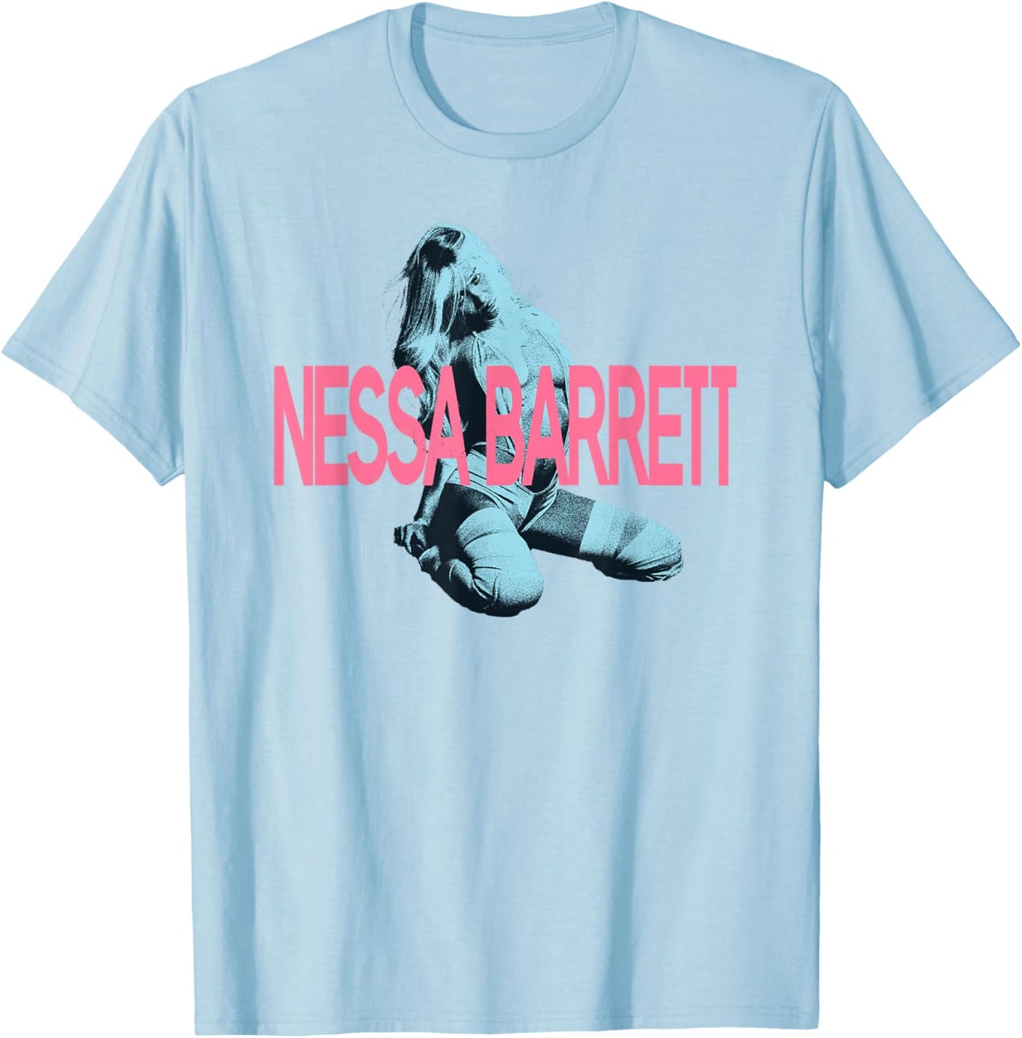 Nessa Barrett Honey Baby Logo T-Shirt - T-Shirt | Light Blue