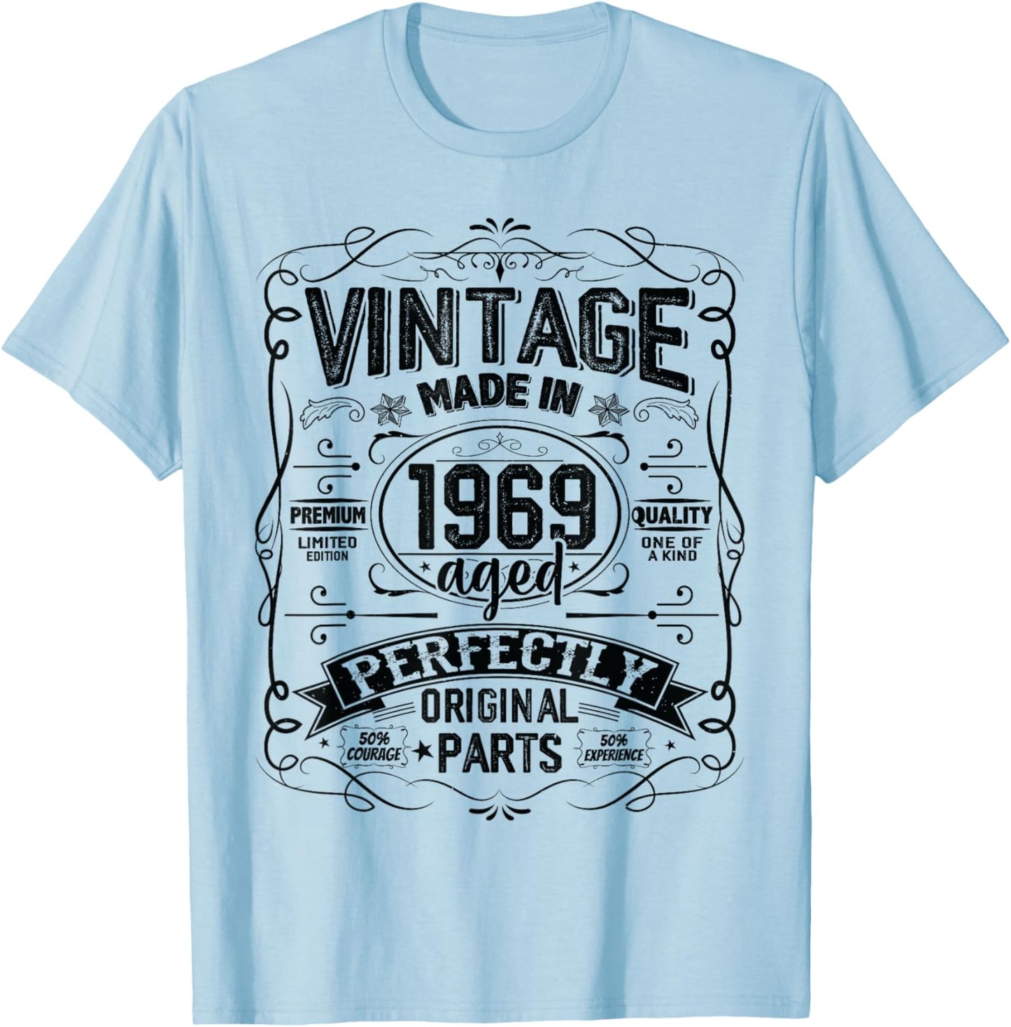 Vintage 1969 Classic 1969 Limited Edition Men Women Birthday T-Shirt - T-Shirt | Light Blue