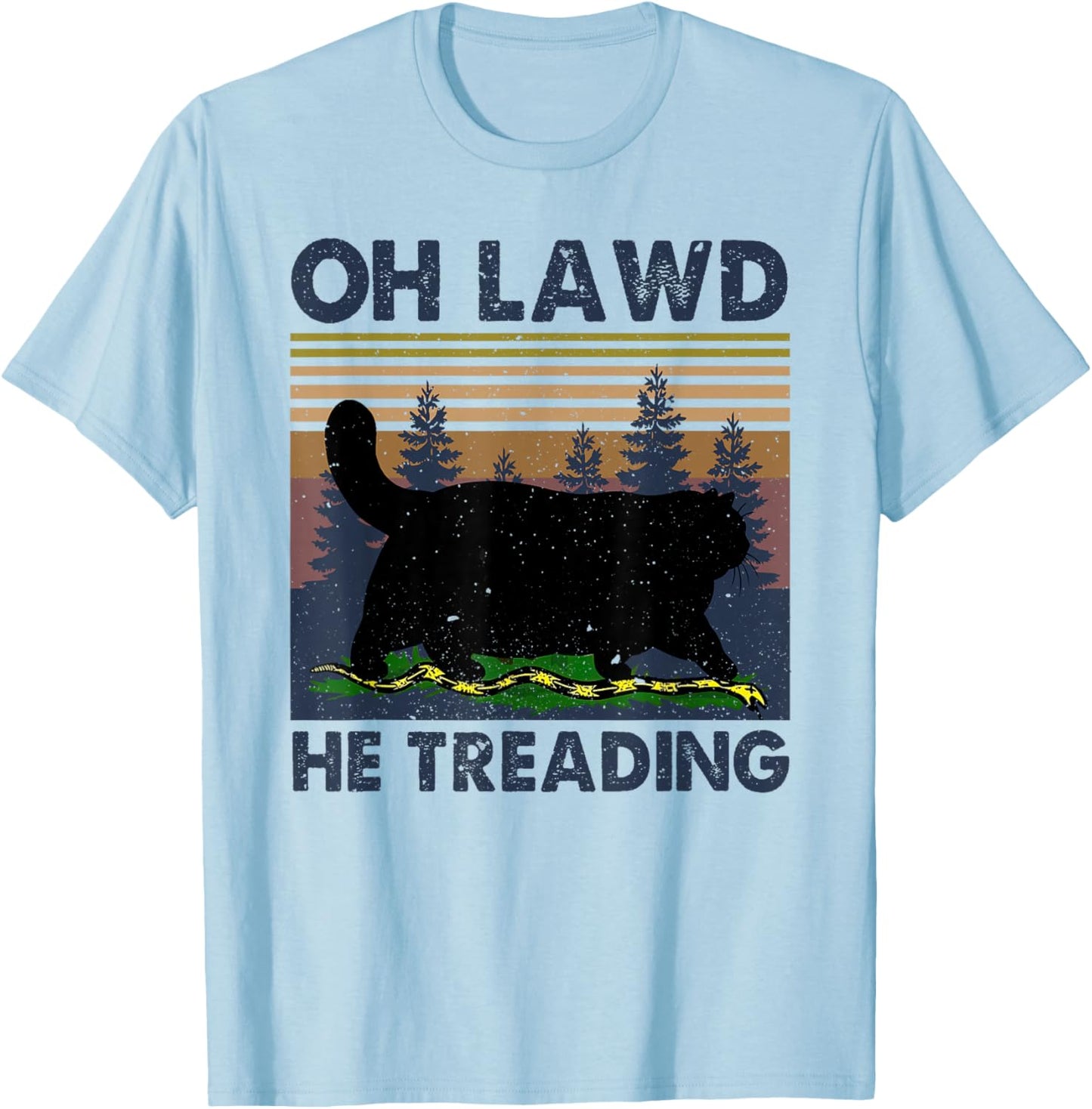 Oh Lawd He Treading T-Shirt - T-Shirt | Light Blue