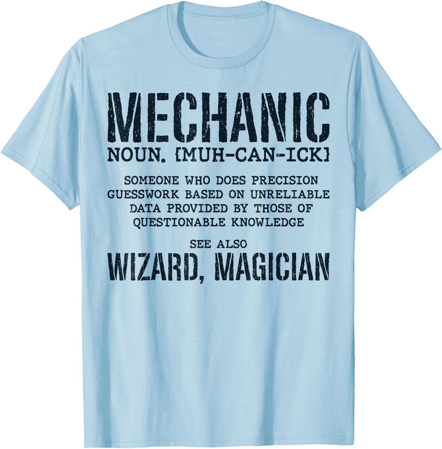 Mechanic Definition Funny Noun Meaning Vintage Gifts Men T-Shirt - T-Shirt | Light Blue