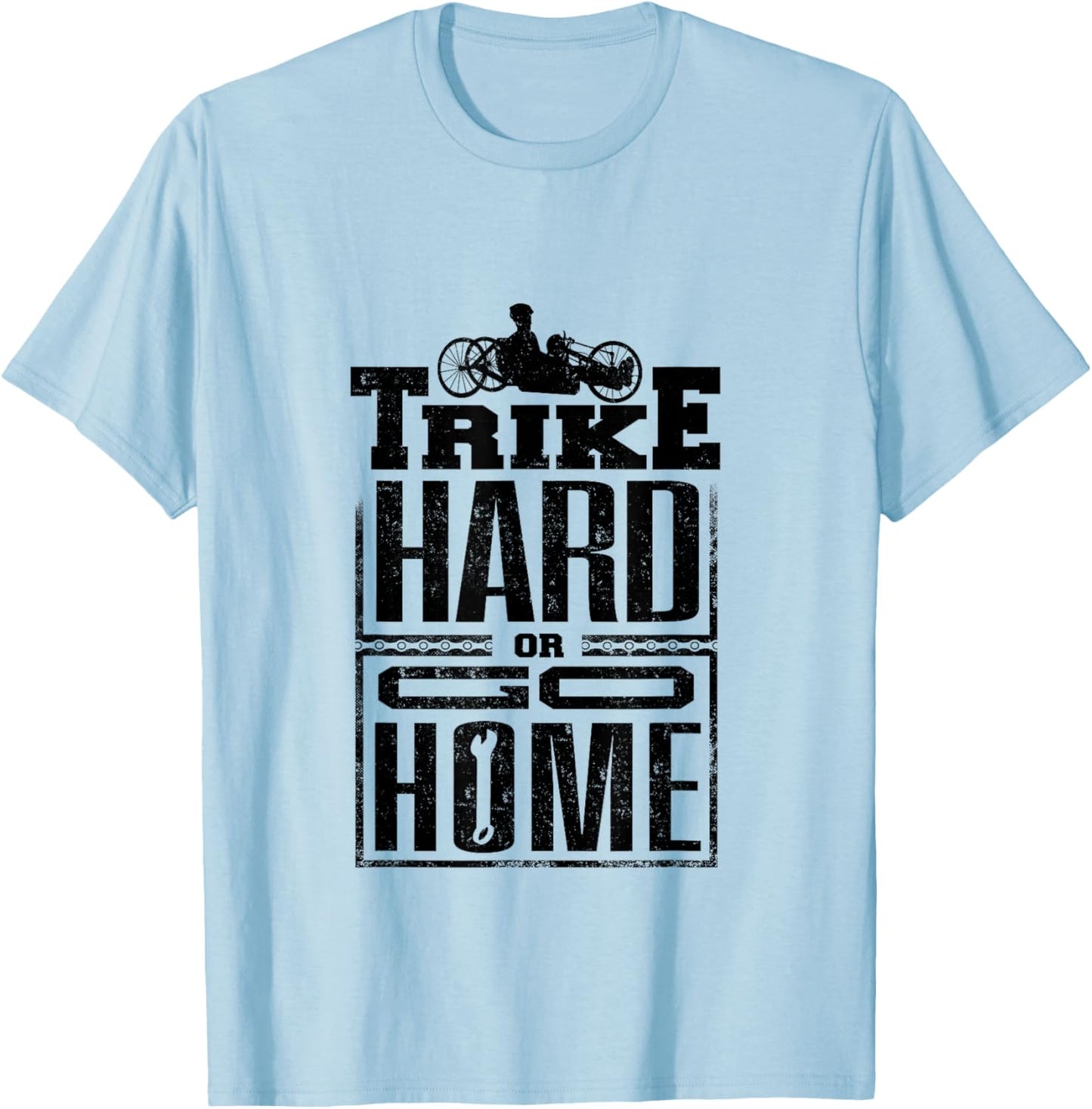 Recumbent Trike Triker Recumbent Bike Trike Hard T-Shirt - T-Shirt | Light Blue
