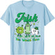 Irish You Would Floss St Patrick's Day Shamrock Tooth Dental T-Shirt - T-Shirt | Light Blue