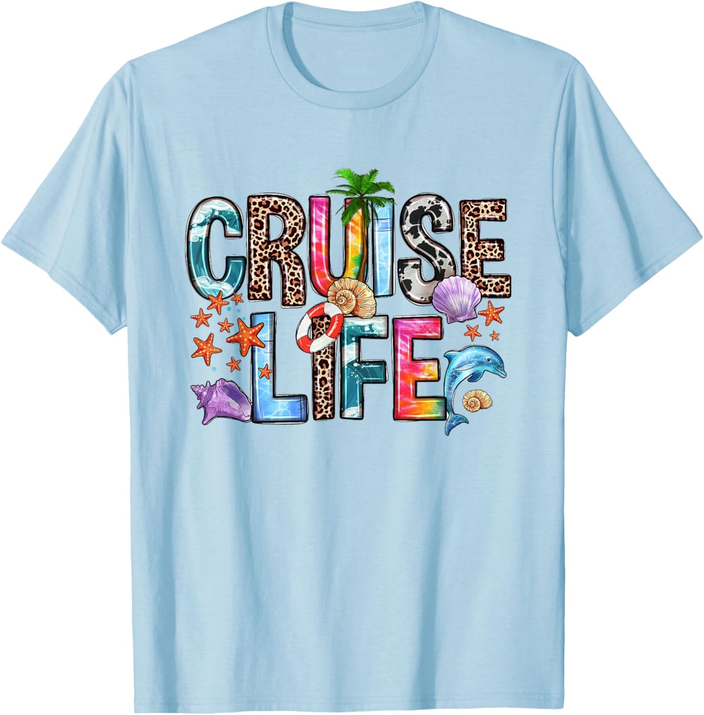 Family Cruise Life Cruise Outfits 2024 Matching T-Shirt - T-Shirt | Light Blue