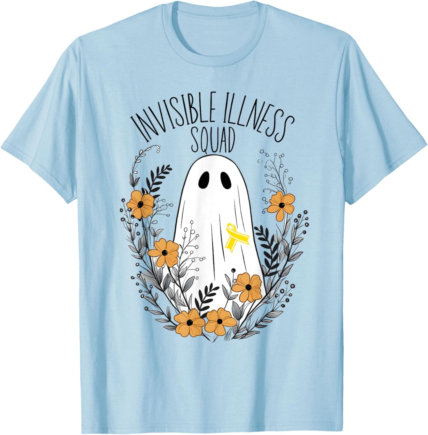 Invisible Illness Ghost Endometriosis Awareness Women's T-Shirt - T-Shirt | Light Blue