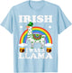 Irish I Was A Llama Leprechaun Hat Llama St. Patrick's Day T-Shirt - T-Shirt | Light Blue