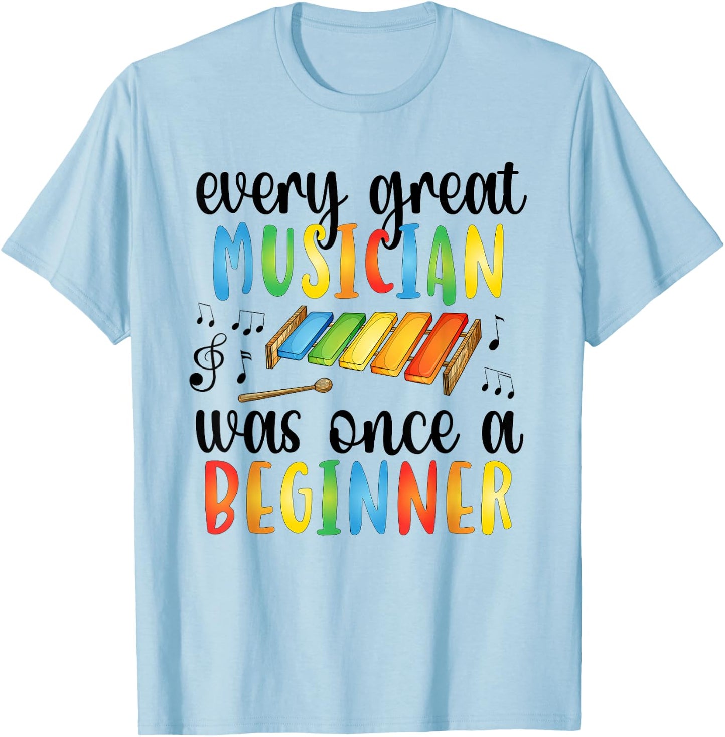 Great Musician Music Teacher Music Teaching T-Shirt - T-Shirt | Light Blue