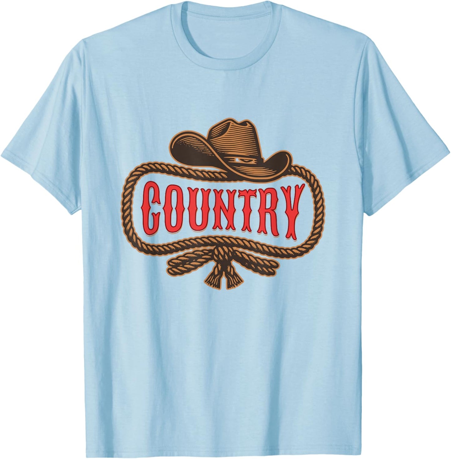 Country Gift Country Girl or Man Music Western T-Shirt - T-Shirt | Light Blue