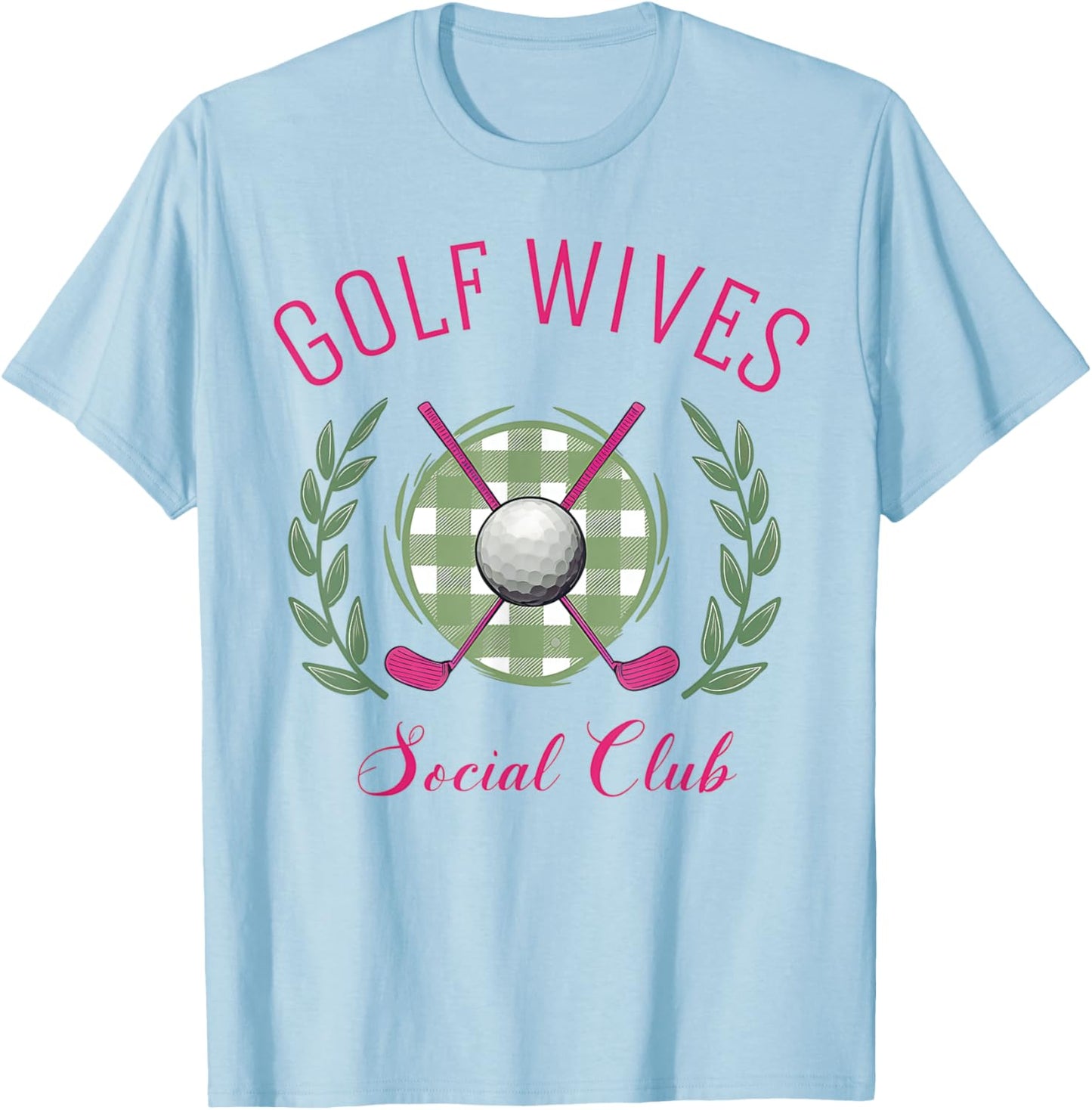 Golf Wives Social Club, Golf Babe, Cocktail Club T-Shirt - T-Shirt | Light Blue