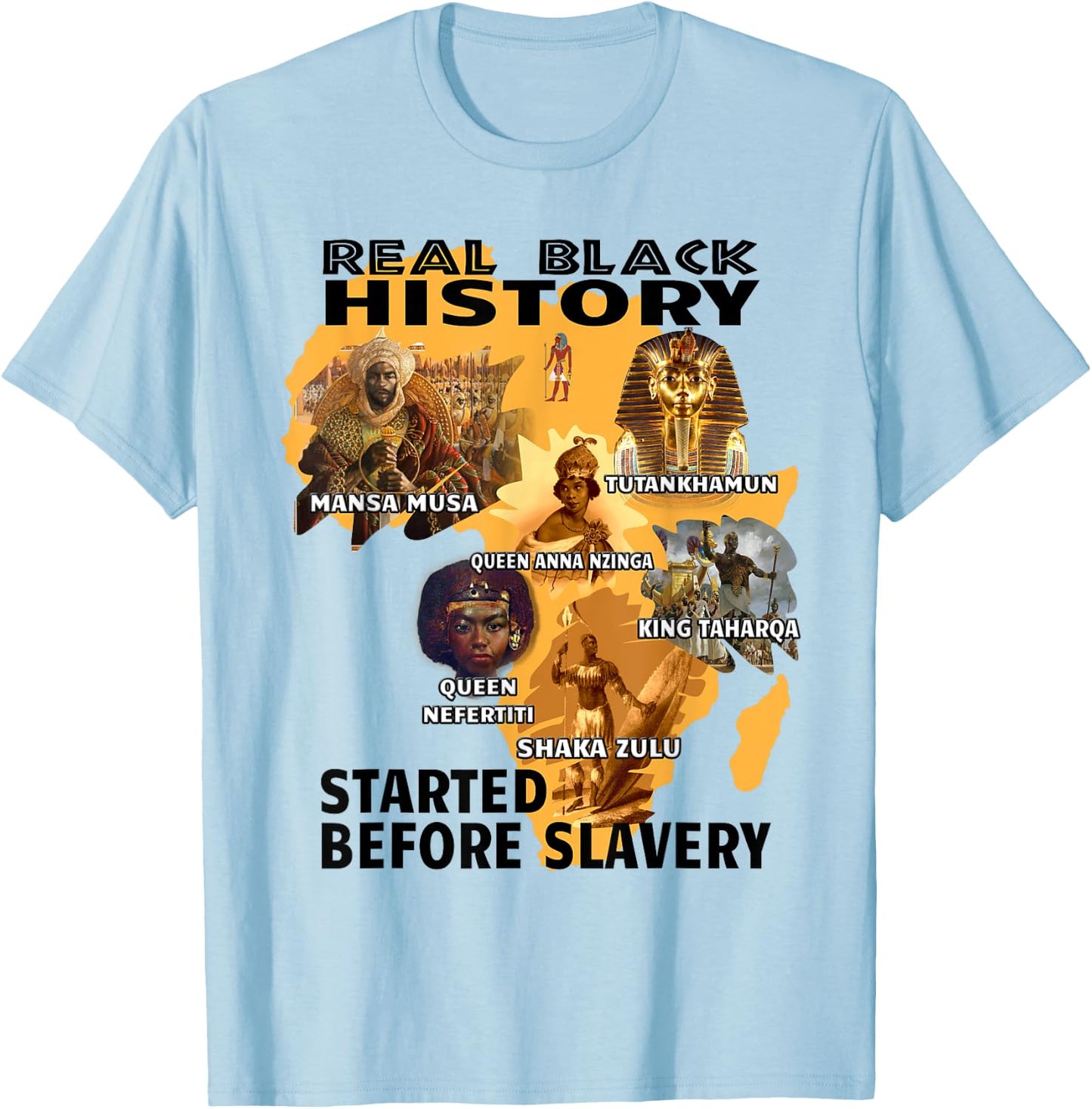 Black Awareness Afrocentric Attire African American Slavery T-Shirt - T-Shirt | Light Blue
