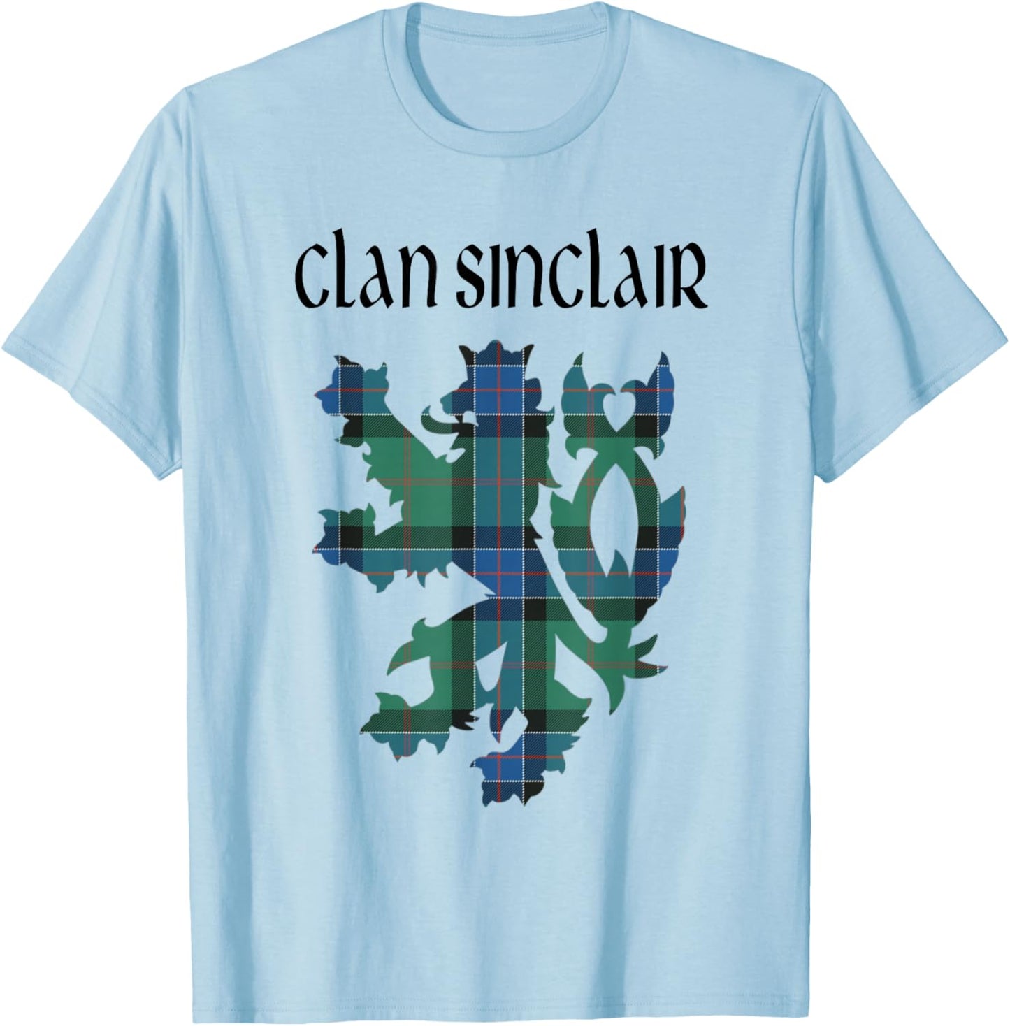 Clan Sinclair Tartan Scottish Family Name Scotland Pride T-Shirt - T-Shirt | Light Blue