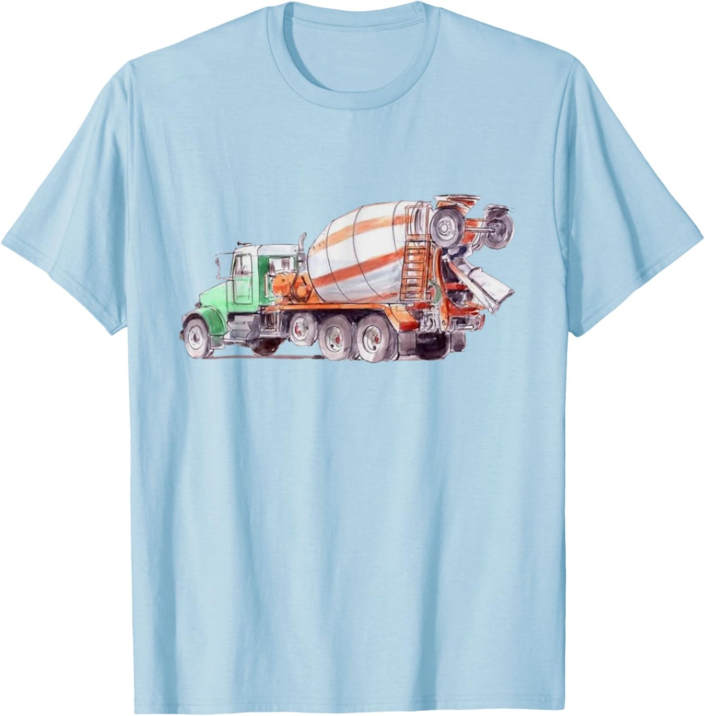 Cement trucks: Concrete mixer truck, construction kids trouble T-Shirt - T-Shirt | Light Blue