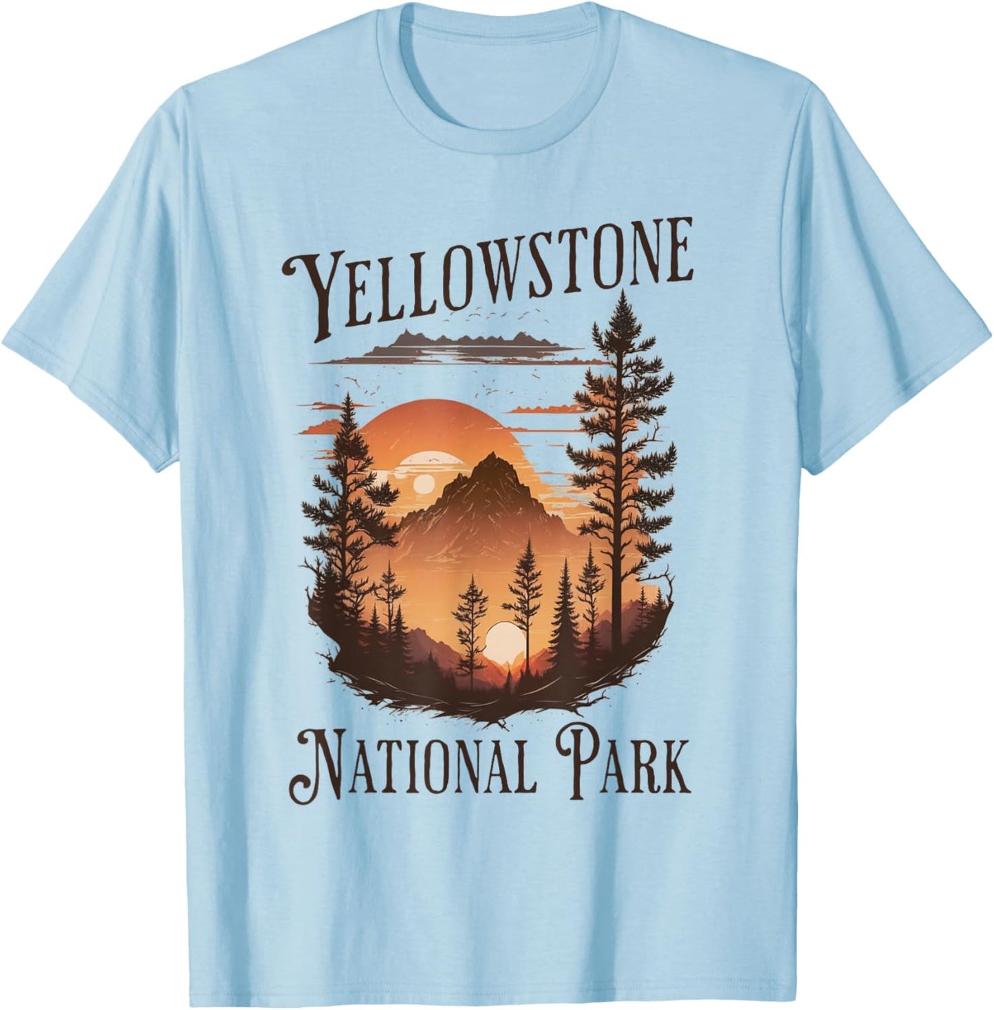 Yellowstone National Park T-Shirt - T-Shirt | Light Blue