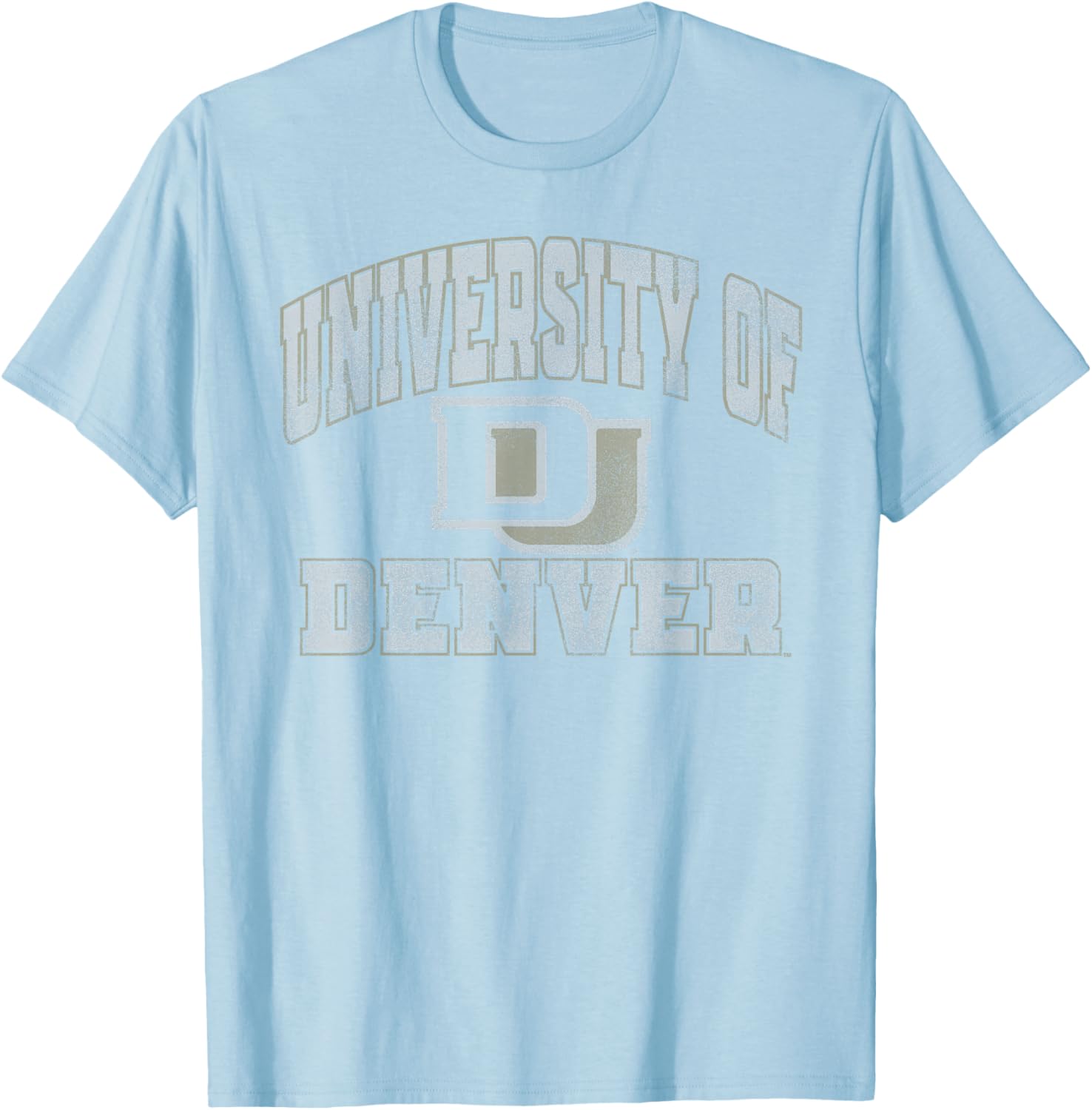 Denver Pioneers Vintage Worn Red Officially Licensed T-Shirt - T-Shirt | Light Blue