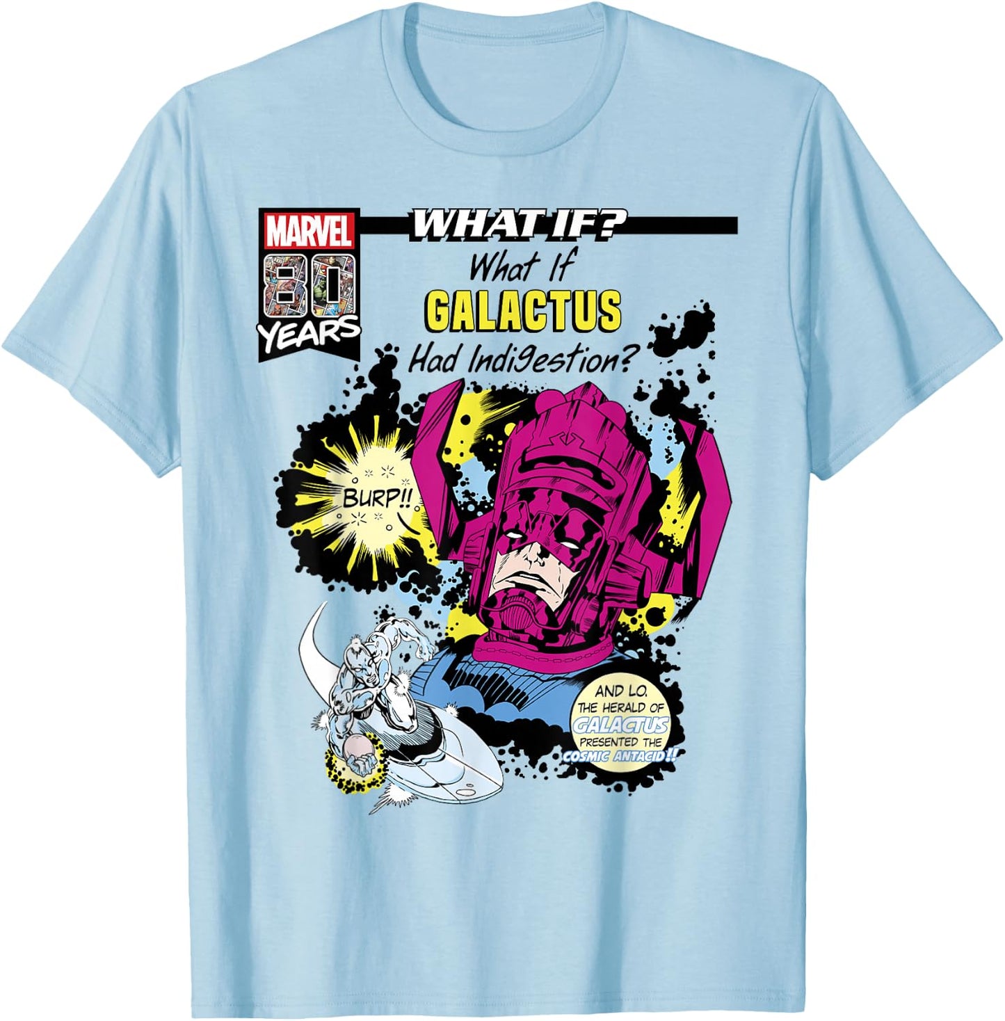Marvel What If Galactus Had Indigestion Comic Cover Small T-Shirt - T-Shirt | Light Blue