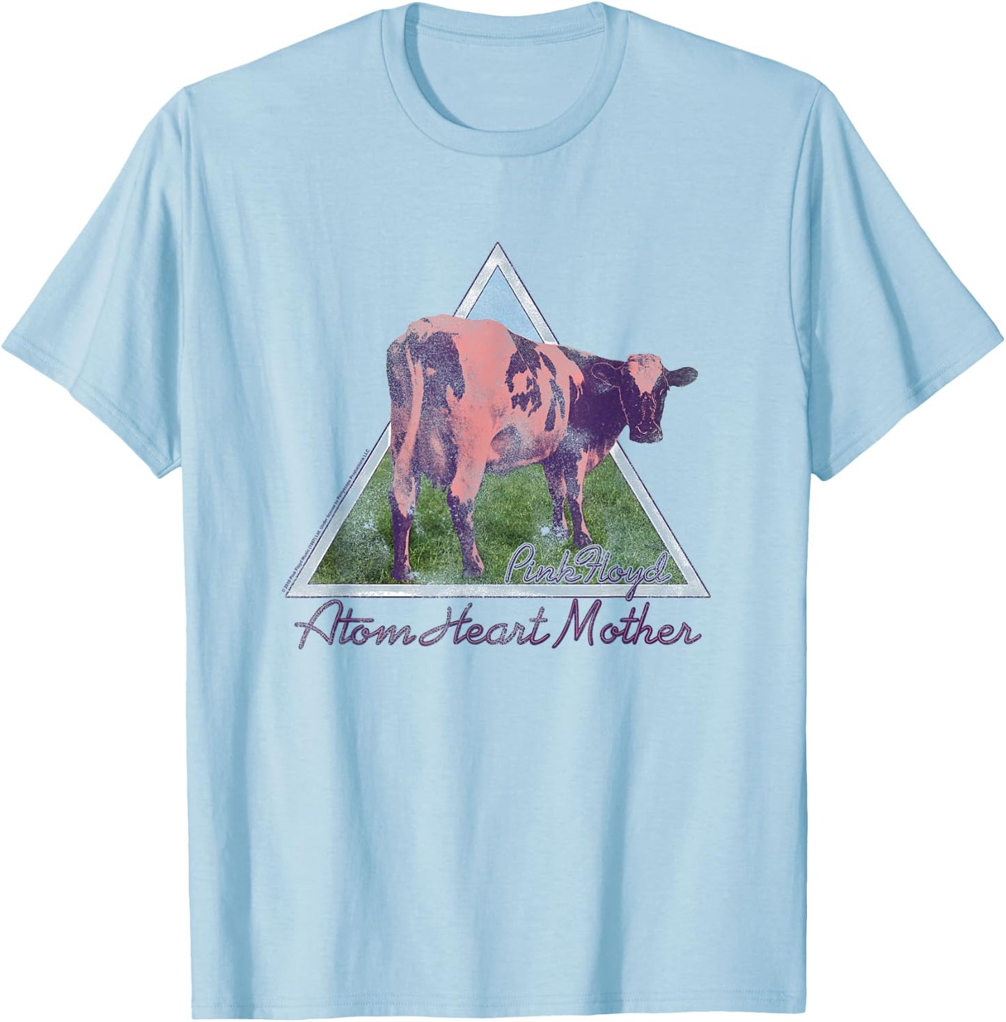 Pink Floyd Atom Mother Heart Pyramid T-Shirt - T-Shirt | Light Blue
