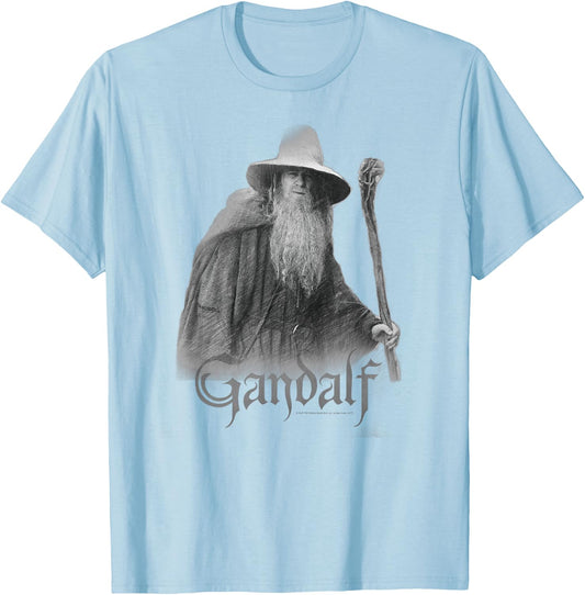 Lord of The Rings Gandalf The Grey T-Shirt - T-Shirt | Light Blue