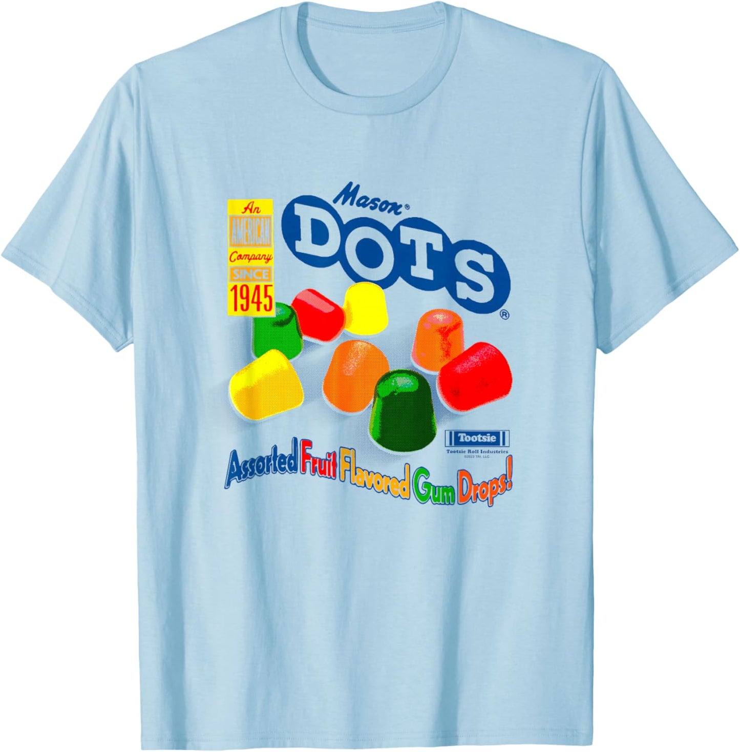 Dots Assorted Gum Drops T-Shirt - T-Shirt | Light Blue