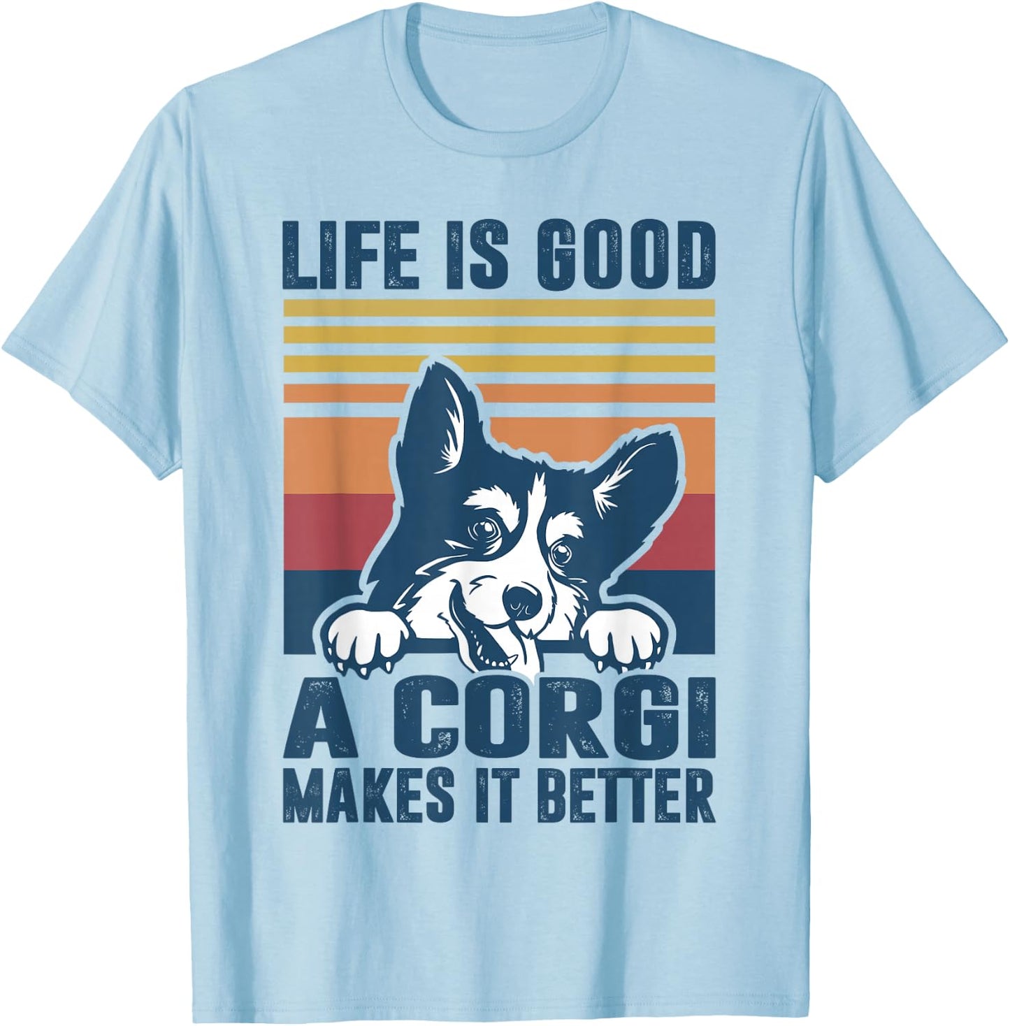 Corgi Dog Gifts for Corgi Lovers Men Women Corgi T-Shirt - T-Shirt | Light Blue