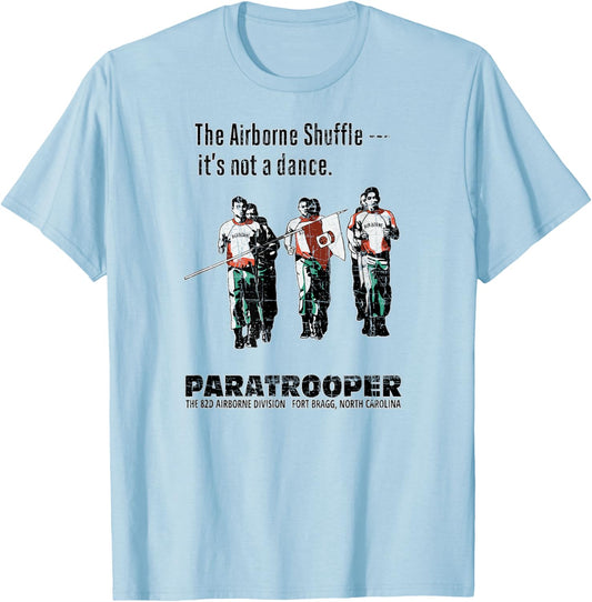 American Marauder: The 82nd Airborne Shuffle Paratrooper T-Shirt - T-Shirt | Light Blue