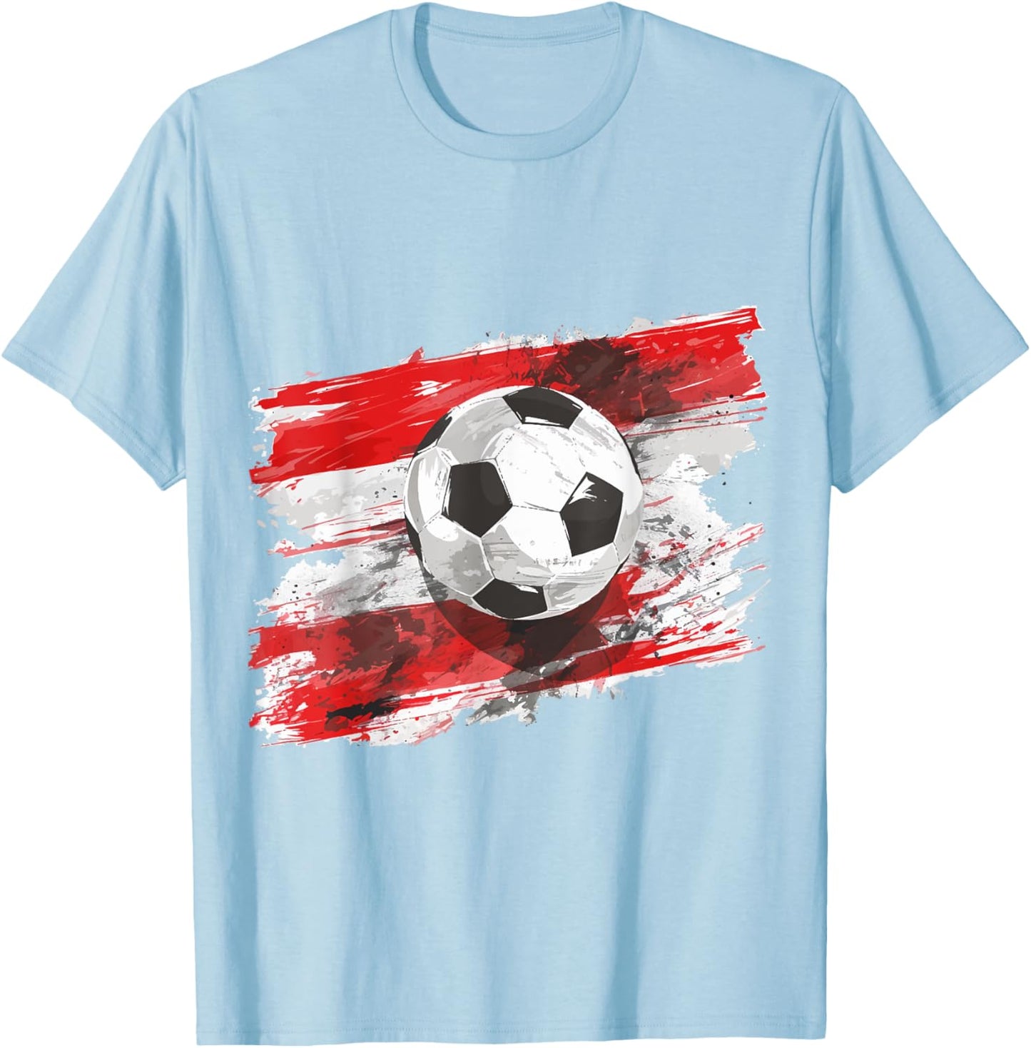 Österreich Flagge Fußball Austria Herren & Damen T-Shirt - T-Shirt | Light Blue