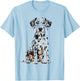 Dalmatian Dog Motif Pet Illustration Dalmatian Women Kids T-Shirt - T-Shirt | Light Blue