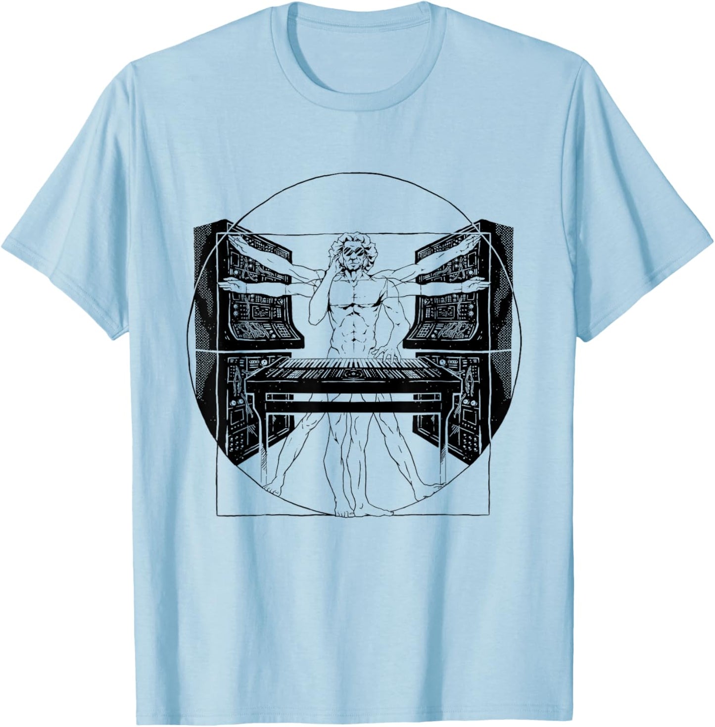 Synthesizer Synth Techno Music Cool Synthesizer T-Shirt - T-Shirt | Light Blue
