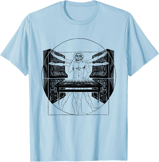 Synthesizer Synth Techno Music Cool Synthesizer T-Shirt - T-Shirt | Light Blue