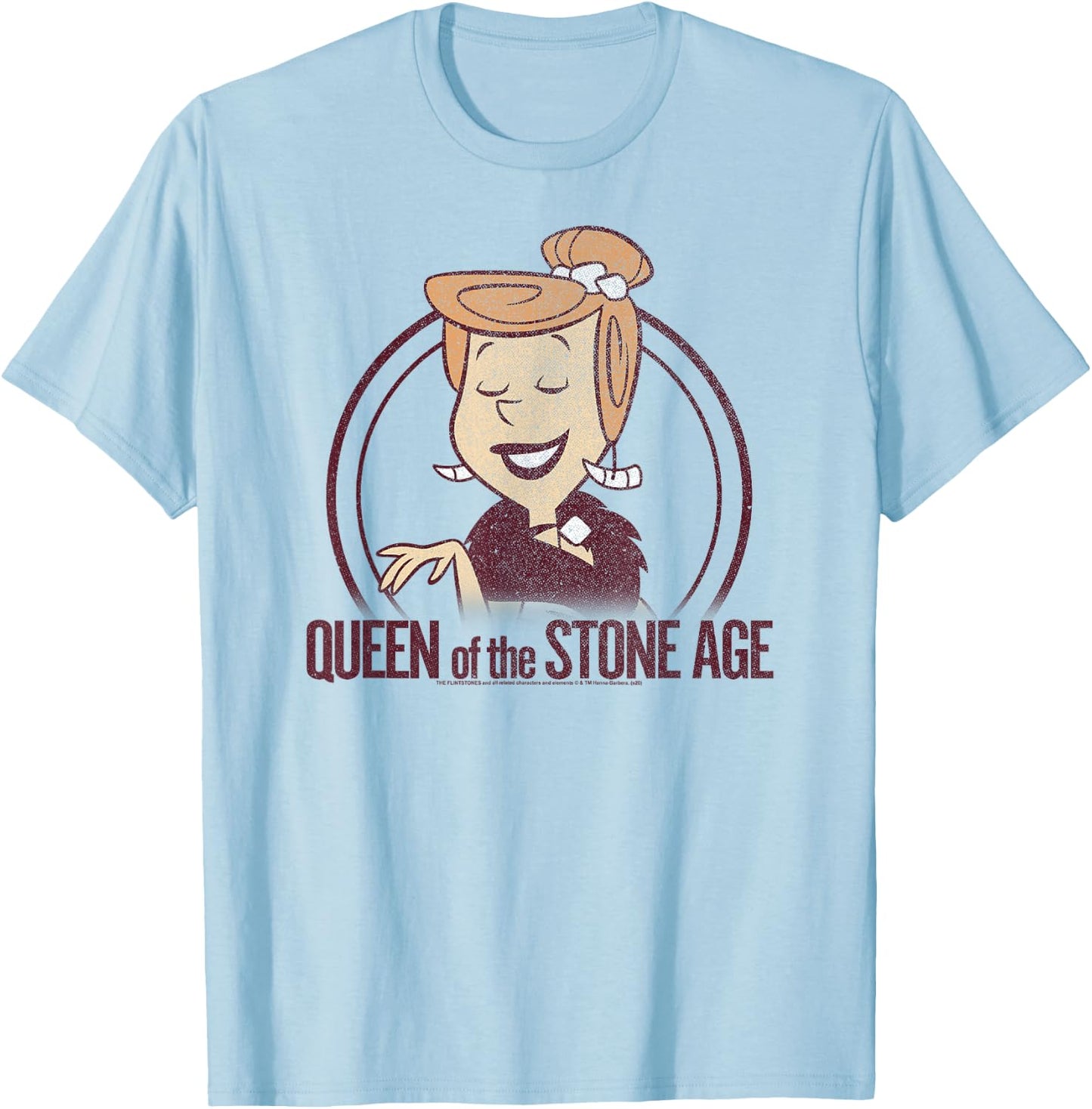 The Flintstones Wilma Queen of The Stone Age T-Shirt - T-Shirt | Light Blue