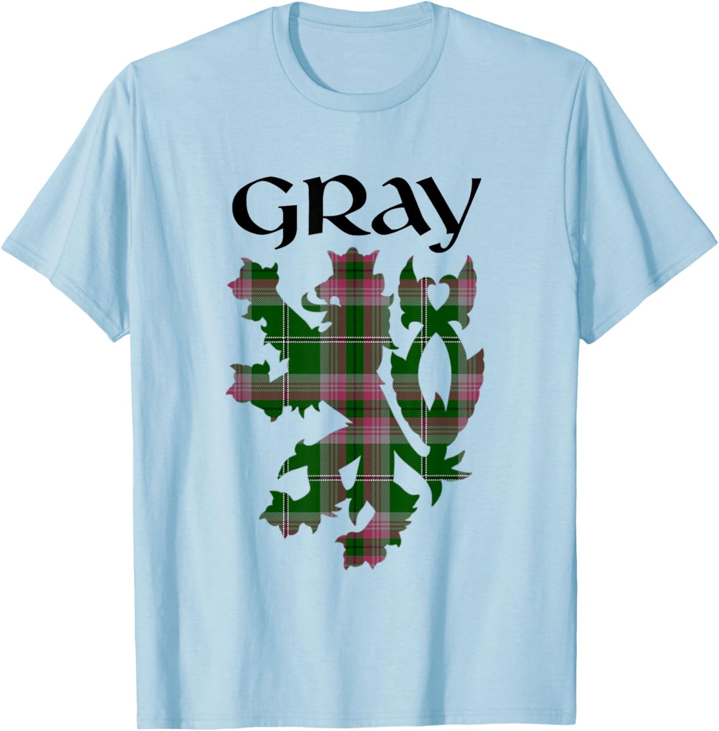 Clan Gray HTG Tartan Scottish Family Name Scotland Pride T-Shirt - T-Shirt | Light Blue