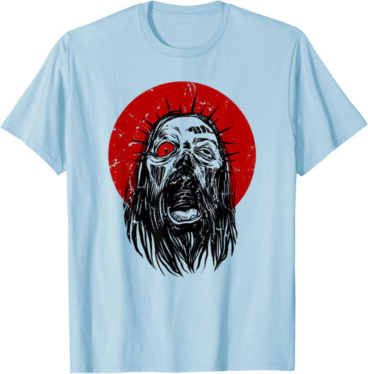 Vintage Zombie Jesus Christ Day T-Shirt - T-Shirt | Light Blue