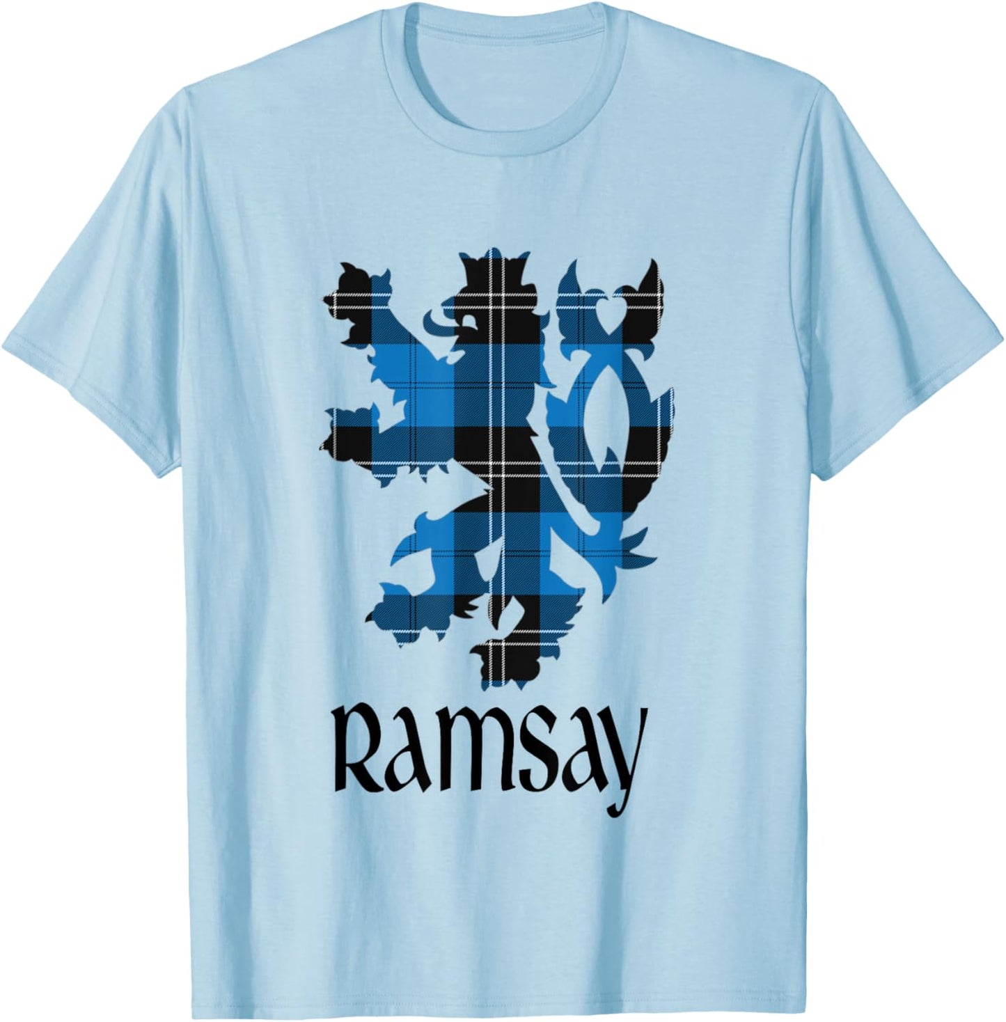 Clan Ramsay Tartan Scottish Family Name Scotland Pride T-Shirt - T-Shirt | Light Blue